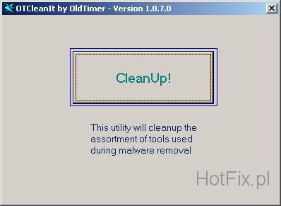 Okno programu OTCleanIt
