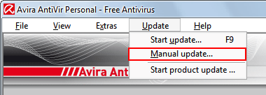 Avira Antyvir - aktualizacja sygnatur wirusw