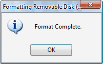 Formatowanie ukoczone