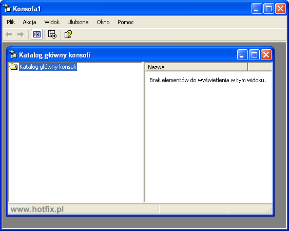 Uruchomienie konsoli MMC