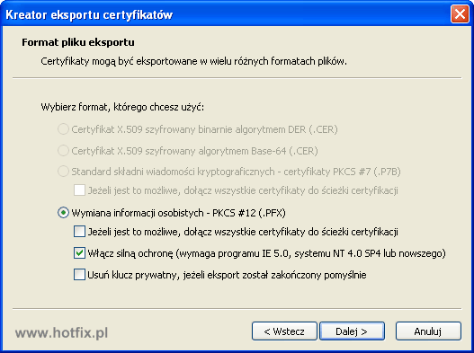 Format pliku eksportu