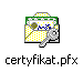 Widok pliku certyfikatu