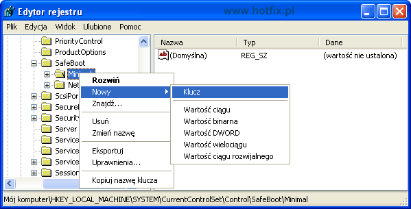 Edytor rejestru - MSIServer