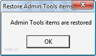 Potwierdzenie naprawy narzdzi administracyjnych