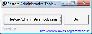 Narzdzia administracyjne - naprawa