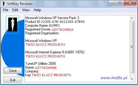 SoftKey Revealer - odzyskiwanie kluczy Windows