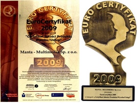 Manta Multimedia z prestiow nagrod EUROCERTYFIKAT 2009